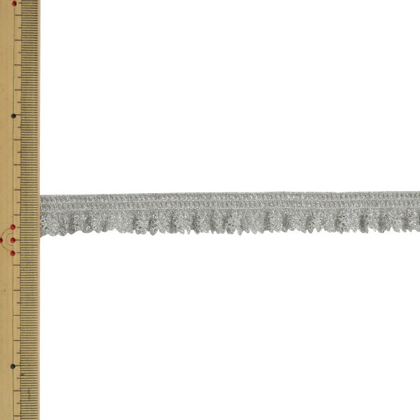 【数量5から】 レースリボンテープ 『ストレッチメタリックトーションレース 65133K 1番色』 MOKUBA 木馬