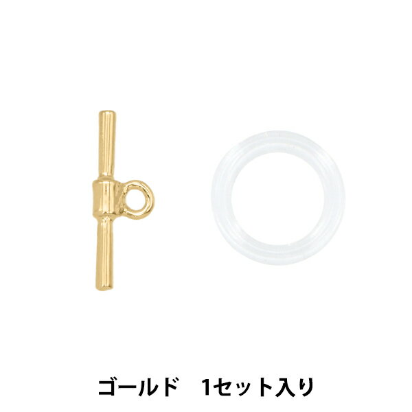 アクセサリー素材 『アクリルリング小+Tバー 1セット ゴールド TK2778』