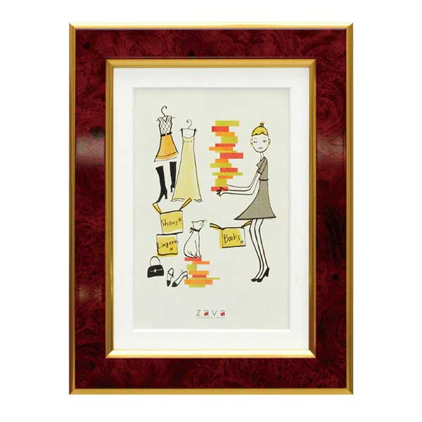 【1000円ポッキリ】 額 『フォトフレーム クラシック ワイン 2L KG判 105467』