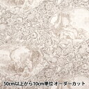 【数量5から】 生地 『シャーティング クラシカルプリント トワルドジュイ風 ココア 819589-V』 YUWA 有輪商店(3)