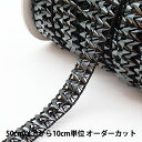 【数量5から】 手芸ブレード 『ラメブレード 幅約1.7cm 13番色 黒 1416-2』