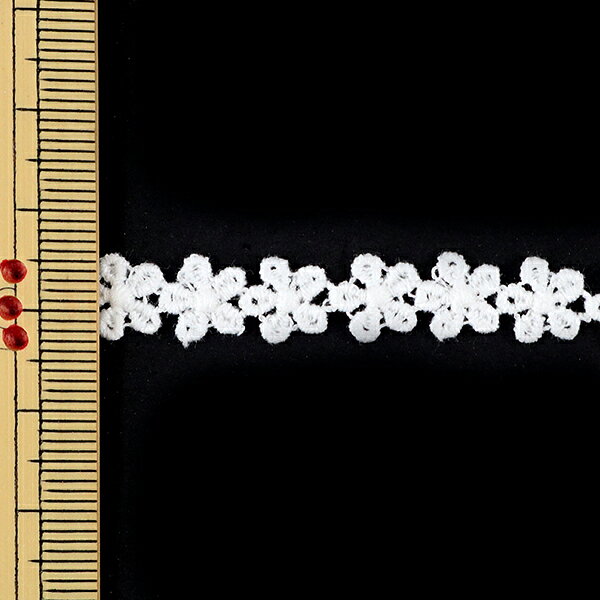 【数量5から】 レースリボンテープ 『ケミカルレース 白 幅約8mm 25256』 yuzawaya-10180266 ユザワヤ サンプル画像2