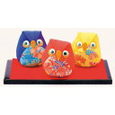 【1000円ポッキリ】 手芸キット 『京ちりめん 福ろうのお手玉 赤・青・黄 LH-328』 Panami パナミ タカギ繊維
