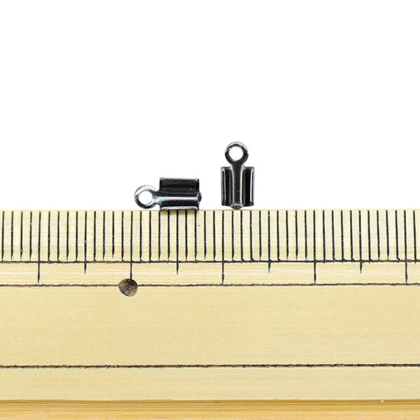 手芸金具 『紐留金具 小 2mm用 ブラック 10個入り』