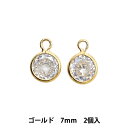 アクセサリー素材 『ジルコニアキュービック 1カン 7mm ゴールド 271/0390G』