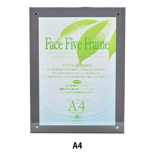 額 『フェイスファイブフレーム A4 スモーク』 A.P.J ART PRINT JAPAN アートプリントジャパン