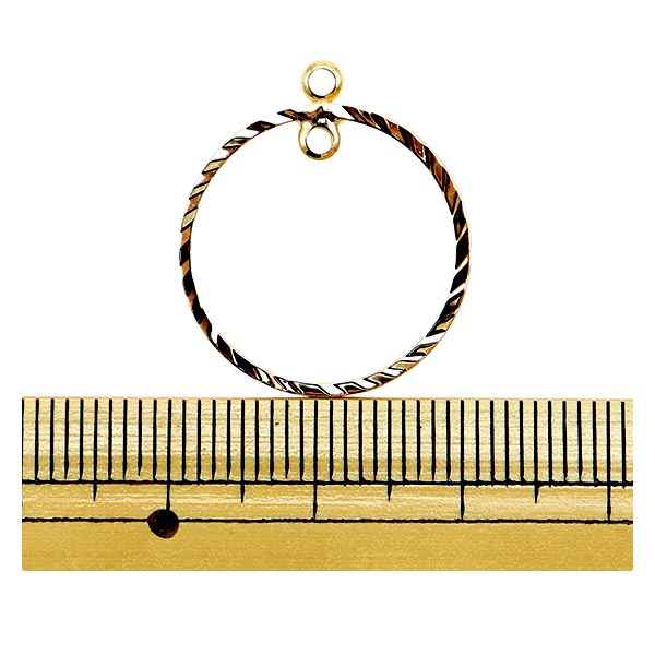 手芸金具 『メタルフープパーツ 20mm ゴールド 271/0294』