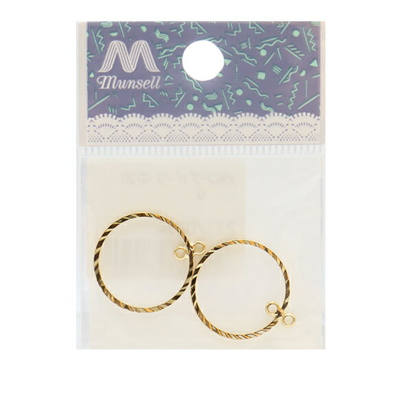 手芸金具 『メタルフープパーツ 20mm ゴールド 271/0294』
