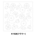 刺しゅう布 『北欧モチーフの花ふきん 布パック H-1028 (フラワー)』 Olympus オリムパス