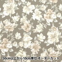 【数量5から】 生地 『オックス 水彩風 ライトブラウン YUZ-918-3』 mansell マンセルコレクション 【ユザワヤ限定商品】(3)