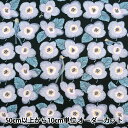 【数量5から】 生地 『みすゞうた 空いろの花 ブラック KMS24-SF-BK』 【ユザワヤ限定商品】(3)