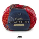 秋冬毛糸 『ピュアグラデーション オレンジ 2番色』【ユザワヤ限定商品】