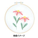 【動画付き】 刺しゅうキット 『Enjoy Craft クロスステッチ刺繍キット フラワー ピンク AFF-CRO-01』 【ユザワヤオリジナル】