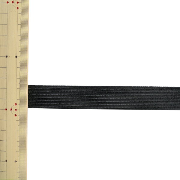 【数量5から】 手芸テープ 『MFニット用インサイドベルト 薄地用 2.5cm 黒』