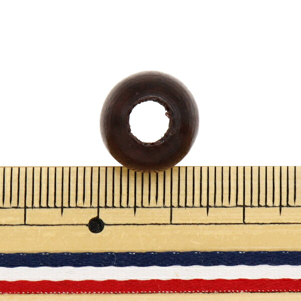 ビーズ 『ウッドビーズ ラウンド 14mm こげ茶 15個入り WBR14-BR』 2