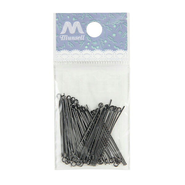 手芸金具 『9ピン 0.6mm×30mm ブラック』