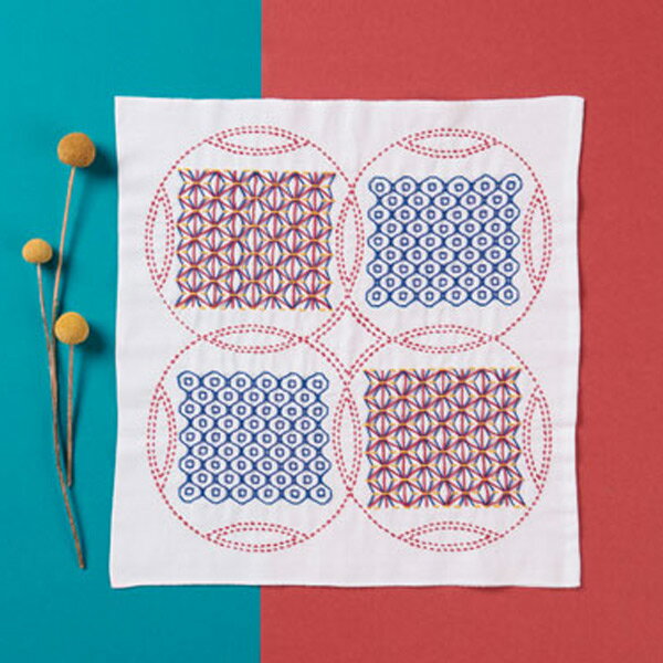 刺しゅうキット 『くぐり刺しキット 麻の葉と銭刺し SK-350』 Olympus オリムパスのサムネイル