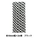 バイアステープ 『ギンガムバイアス 9番色 ブラック CP238』