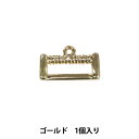 金具 『ストラップ用ステッチ金具 2×1cm 1個入 ゴールド』 HOBBIX 京都・西陣 ホビックス