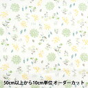 【数量5から】 生地 『スケア ボタニカルフラワー グリーン AP4750-1C』