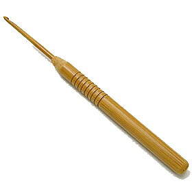 編み針 『硬質竹 柄付 かぎ針 13cm 6/0号』