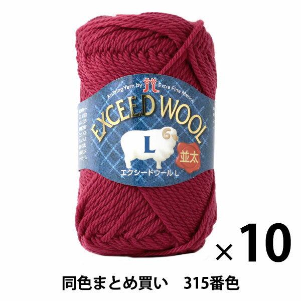 【10玉セット】秋冬毛糸 『EXCEED WOOL L(エクシードウール並太) 315番色』 Hamanaka ハマナカ【まとめ買い・大口】