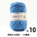 【10玉セット】秋冬毛糸 『PERCENT(パーセント) 1/100 110番色』 RichMore リッチモア【まとめ買い・大口】