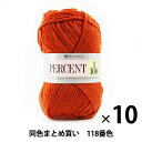 【10玉セット】秋冬毛糸 『PERCENT(パーセント) 1/100 118番色』 RichMore リッチモア【まとめ買い・大口】