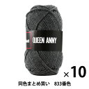 【10玉セット】毛糸 『QUEEN ANNY(クイーンアニー) 833(グレー)番色』 Puppy パピー【まとめ買い・大口】