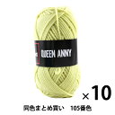 【10玉セット】毛糸 『QUEEN ANNY(クイーンアニー) 105番色』 Puppy パピー【まとめ買い・大口】