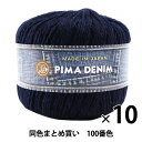 【10玉セット】春夏毛糸 『PIMA DENIM(ピマデニム) 100番色』 Puppy パピー【まとめ買い 大口】