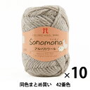 【10玉セット】秋冬毛糸 『Sonomono(ソノモノ) アルパカウール 42(ベージュ)番色』 Hamanaka ハマナカ【まとめ買い 大口】