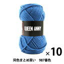 【10玉セット】毛糸 『QUEEN ANNY(クイーンアニー) 987番色』 Puppy パピー【まとめ買い・大口】