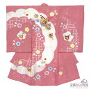 【レンタル】産着 お宮参り 着物 女の子 正絹 ピンク 絞り 毬 初着 祝着 長襦袢 熨斗目 掛け着物 祝い着 ベビー レンタル着物 (5泊6日)