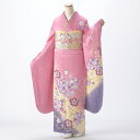 【中古】【購入品】振袖 フルセット Mサイズ 花柄 ピンク・オレンジ系 成人式 着物 振袖フルセット 販売 状態:A リユース 結婚式 卒業式 結納 46195