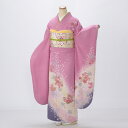 【中古】【購入品】振袖 フルセット Mサイズ 花柄 ピンク・オレンジ系 成人式 リユース 状態:A 販売 振袖フルセット 美品 結婚式 卒業式 結納 46167