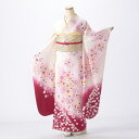 【中古】【購入品】振袖 フルセット Lサイズ 花柄 白・グレー系 成人式 リユース 状態:A 販売 結婚式 卒業式 結納 着物