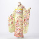 【中古】【購入品】振袖 フルセット Lサイズ 古典柄 からし・黄系 成人式 リユース 状態:S 販売 結婚式 卒業式 結納 着物 35118