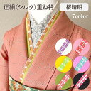 (☆)(在庫処分SALE商品)重ね衿 伊達衿 丹後ちりめん 桜清明 正絹 さくら レトロ かわいい シルク おしゃれ キラキラ 成人式 振袖 卒業式 袴 着物 ...