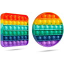 「送料無料」プッシュポップ 2個セット 知育 玩具 欧米 大流行 大人気 プッシュポップポップ スクイーズ カラフル ストレス ストレス解消 バブル感覚 減圧グ...