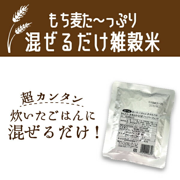 かんたんまぜ込みもち麦ファイバーブレンド75g×4袋セット 炊いたご飯に入れるだけ 食物繊維豊富 もちもち ぷちぷち 送料無料 アレンジ無限大 レシピたくさん こだわり テレビで話題 国産 健康 ベータグルカン 水溶性食物繊維 オリジナルブレンド ベストアメニティ メーカー