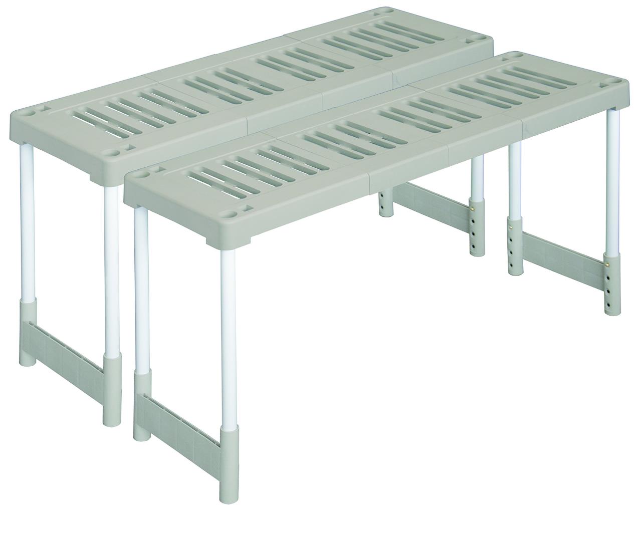 天馬 クローゼットや押入れのデッドスペースを有効活用できる収納棚 幅・高さの調整が可能 通気性も考慮した形状で湿気対策 整理棚 ピタッ! と伸びるん棚 クローゼット用レギュラータイプ 2台入 76〜93×25×36/38/40/43cm