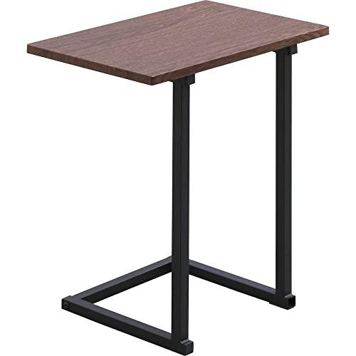 アイリスオーヤマ テーブル サイドテーブル コの字型デザイン 木目調 ブラウンオーク ブラック 幅約45 奥行約29 高さ約52.2cm SDT-45