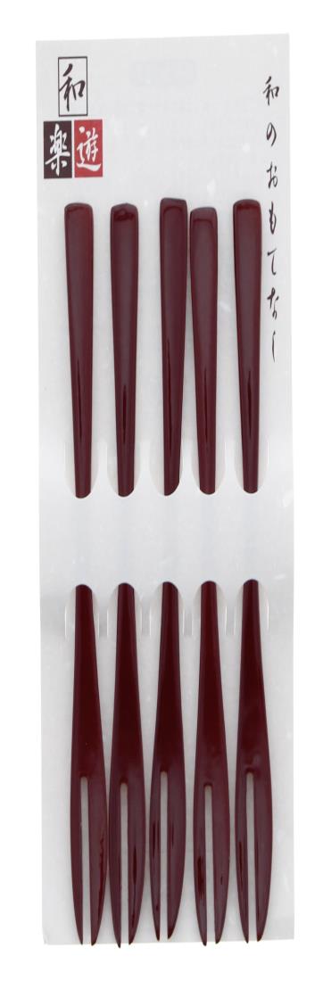 イシダ(Ishida) 和菓子フォーク 5本組 天然木