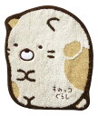 丸眞 ミニタオル すみっコぐらし ねこ ハンドタオル ハンカチ キャラクター 綿100% 吸水 プレゼント ギフト 誕生日 ダイカットねこ 6575005500