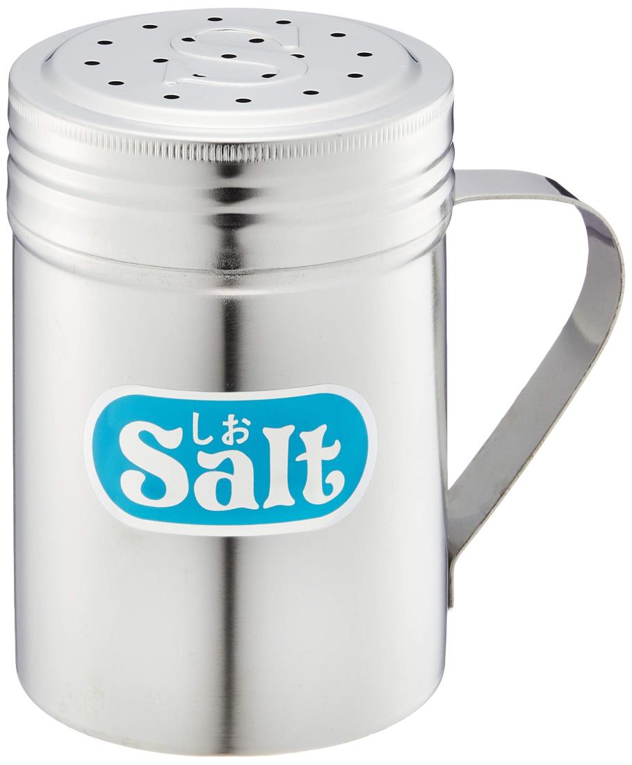 遠藤商事 業務用 調味缶 大 手付 S缶 (しお) 調味料入れ 18-8ステンレス 日本製 BTY04002