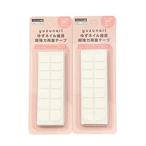 ゆずネイル推奨 超強力両面テープ 14枚×10シート入り 2個セット ゆずネイル推奨 超強力両面テープ 14枚×10シート入り 2個セット