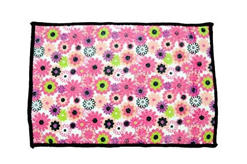 創和 水切りマット キッチン 食器 速乾 吸水 ピンク 約縦30×横40cm フルール