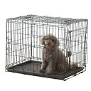 アイリスオーヤマ 犬 猫 ケージ 折りたたみ アイアンブラック 中型犬用 幅54.5×奥行77×高さ60.5cm
