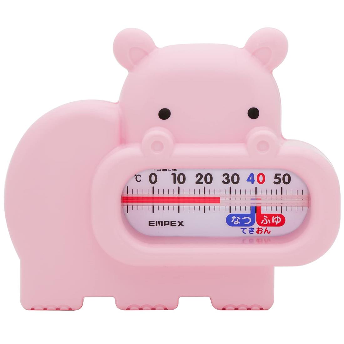 エンペックス気象計 温度計 うきうきトリオ 浮型湯温計 日本製 カバ TG-5133 ピンク 10.5x8.8x3.5cm